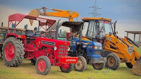 JCB 3dx Xpert Machine Loading Mud in Trolley | Swaraj 855 | Mahindra 475 | Eicher Specs | Kubota