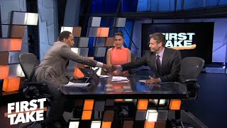 First Take - Stephen & Max Debate Can The Nets Beat Lakers in 7 Gm Series