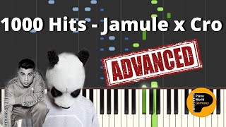 1000 Hits - Jamule x Cro | Piano Tutorial | Instrumental | (advanced)