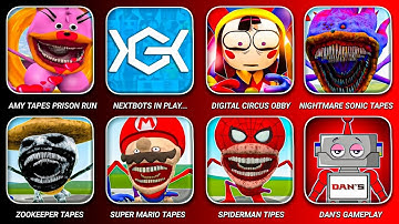 Nextbots in Playground Mod All Tapes Monsters vs Zoochosis,Amy Tapes Barry