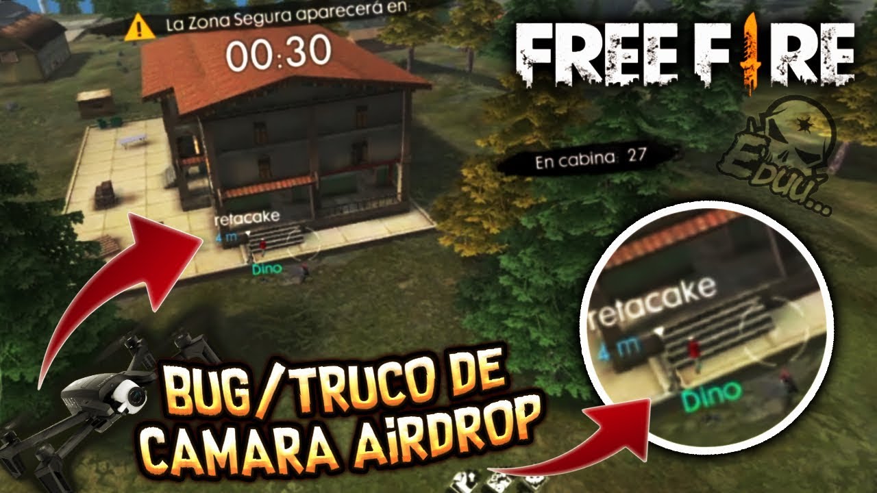 BUG/TRUCO DE CAMARA ALEJADA TIPO AIRDROP - FREE FIRE - YouTube