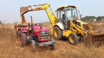 JCB Backhoe And Mahindra Yuvo 415DI Tractor Going To Another Village For Working | Jcp Tractor Video