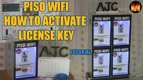 Piso Wifi Vendo Machine - How To Activate License key