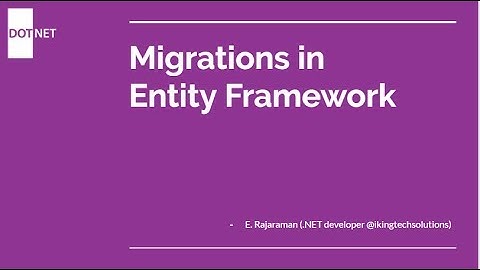 Entity Framework - Migrations in SQL Server Database