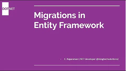 Entity Framework - Migrations in SQL Server Database