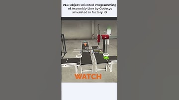 PLC Object Oriented Programming OOP of Assembly Line by Codesys simulated in factory IO #shorts