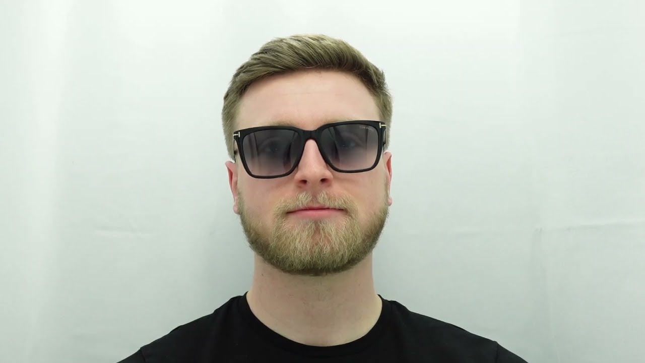 Male model wearing Tom Ford Garrett FT0862 01B Sunglasses - YouTube