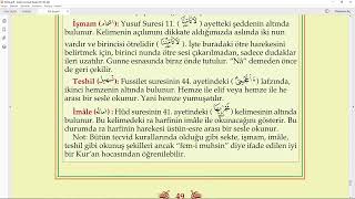 Tecvid Dersleri İmale