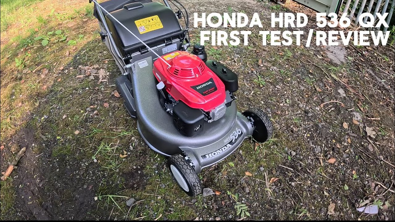 Honda HRD 536 QX lawnmower first test/review - YouTube