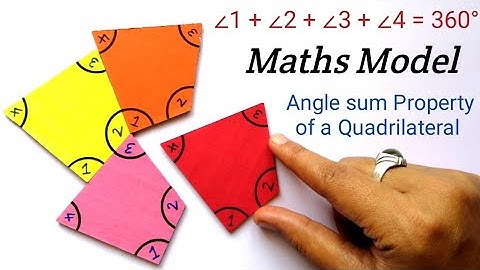 Maths Model on The sum of the Interior Angles of any Quadrilateral is 360° | Maths tlm Geometry