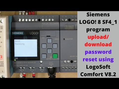 Siemens LOGO! 8 SF4_1 wiring, program upload/download, password reset using LogoSoft Comfort V8.2