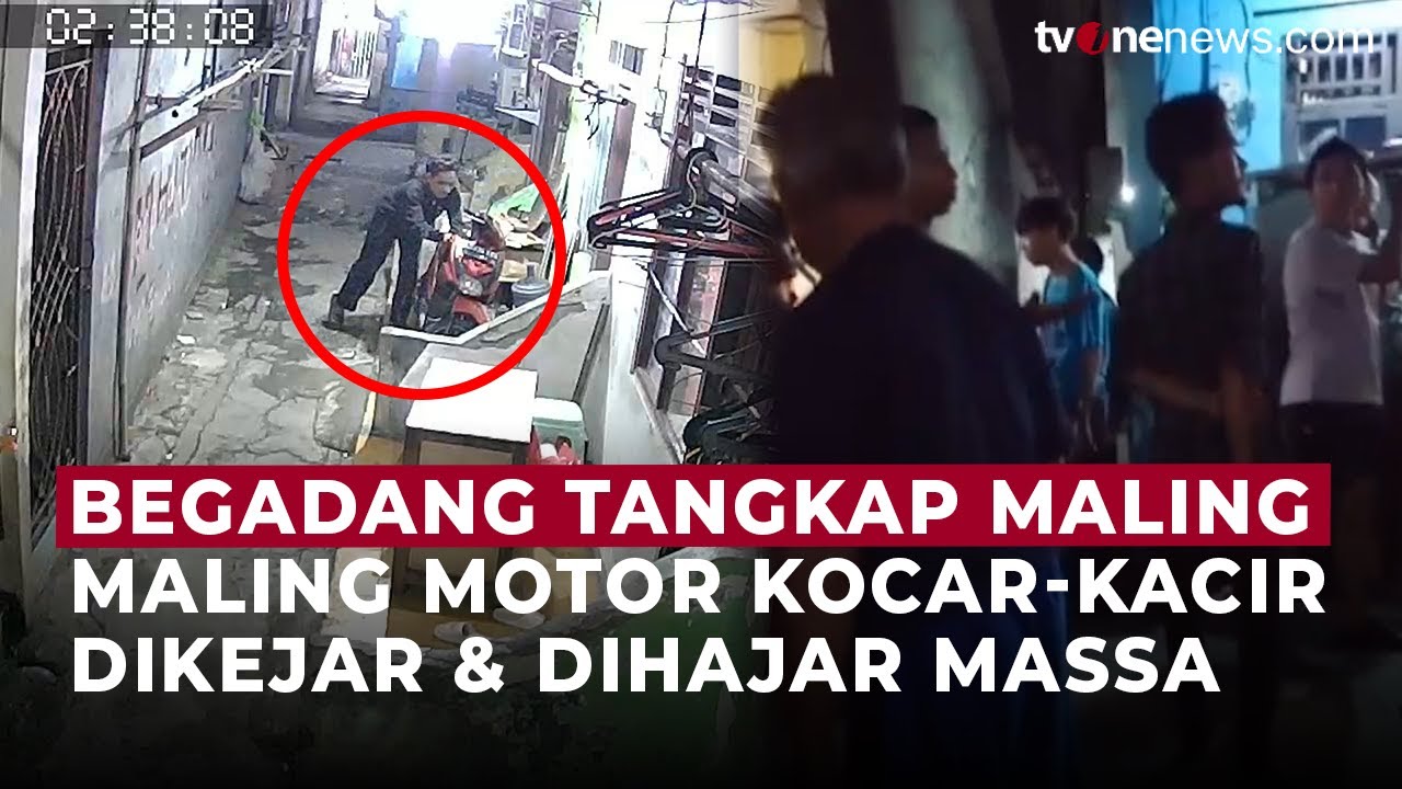 Terekam CCTV! Maling Motor di Bekasi Panik Dikejar Pemuda Begadang & Dihajar Warga | OneNews Update