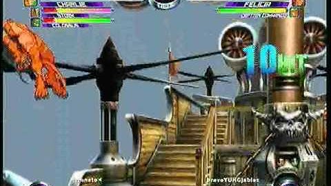 MvC2 Online (360): Brett (Cha/Storm/Col) vs BraveYungJablez (Rog/Fel/Cap) 2 .:4.20.10:.