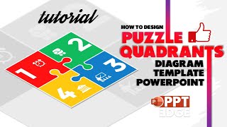 How to design Puzzle Quadrants Diagram in PowerPoint | PPT EDGE #puzzle #powerpoint