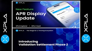 XPLA Explorer ve XPLA Vault&#39;taki yeni APR ekran güncellemesi