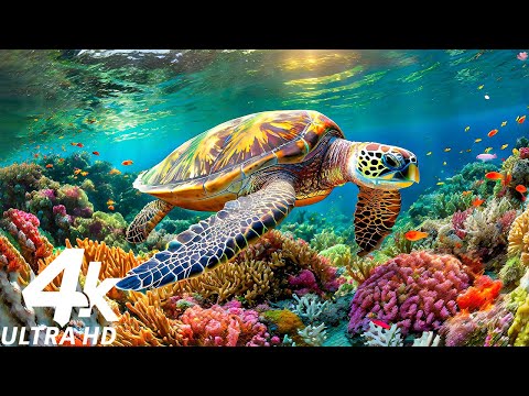 Видео: Аквариум 4K ВИДЕО ULTRA HD 🐠 Красочная морская жизнь – успокаивающая релаксация в аквариуме