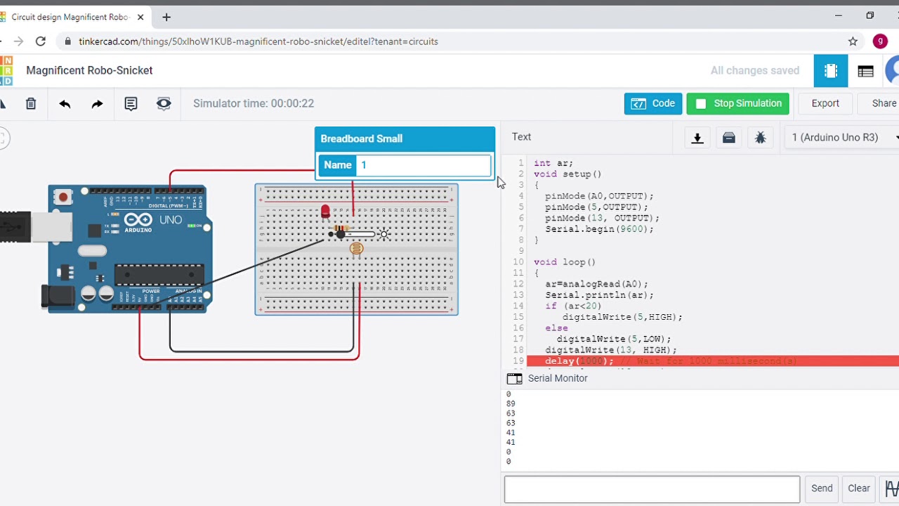 interfacing with arduino assignment (week 2) Tinkercard - YouTube