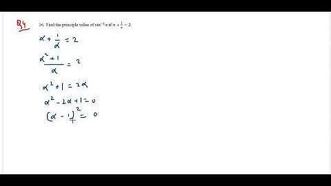Q 4 Quiz 2 Inverse Trigonometry Video