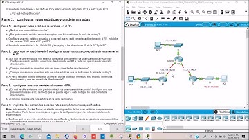 2.2.2.4 Packet Tracer - Configuring IPv4 Static and Default Routes Instructions |español