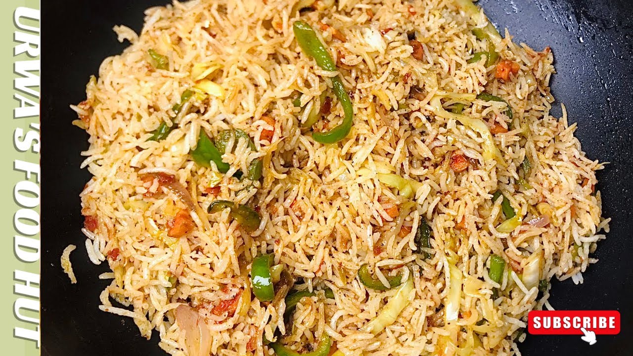 Veg Fried Rice Recipe without Sauce | Easy Veg Rice | Urwa’s Food Hut