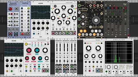 Ambient Modular in VCV Rack with Mutable Instruments Marbles, Rings, Instruo Harmonaig