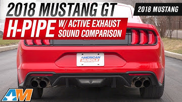 2018 Ford Mustang GT H-Pipe with Active Exhaust Sound Comparison