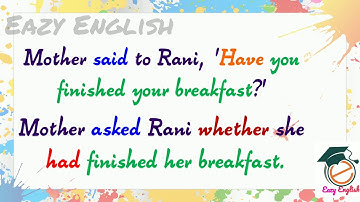 Direct Indirect Speech - Interrogative Sentence