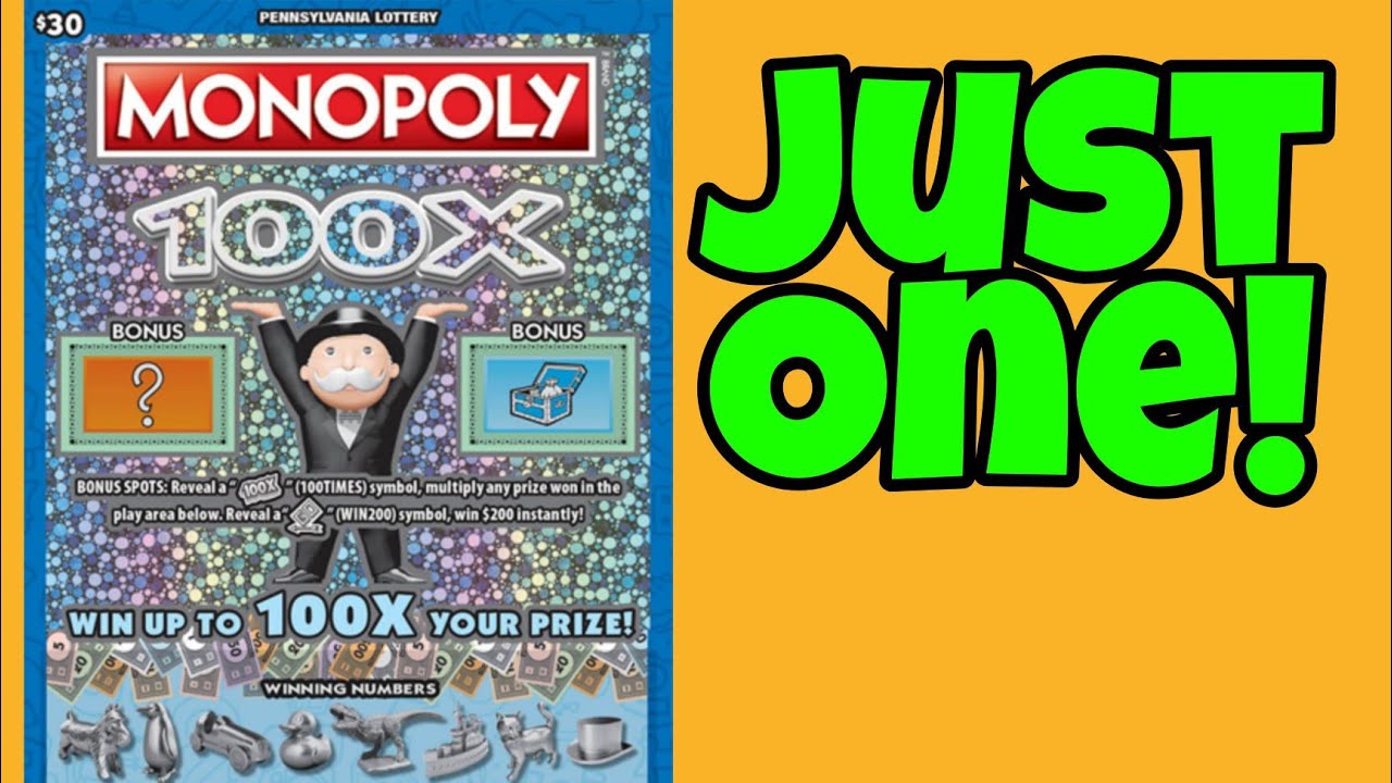 Pa Lottery Monopoly 100X 3,000,000 Top Prize YouTube