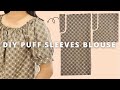 EASY pattern to make puff sleeves | elastic neckline off shoulder blouse
