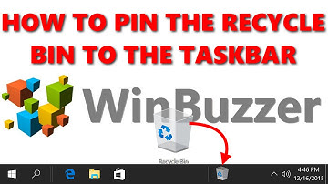 Windows 10: How to pin the recycle bin to the taskbar