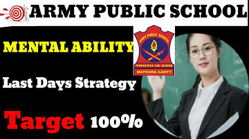 AWES 2022, ARMY PUBLIC SCHOOL MENTAL Ability, Final preparation strategies#Admit card#AWES#APS
