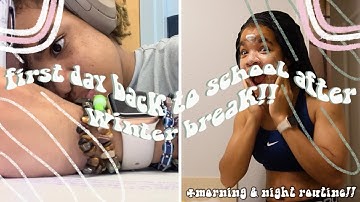 first day of school after winter break - vlog- grwm | hapi’s will
