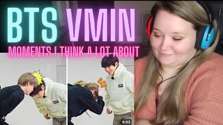 FIRST Reaction to V & JIMIN FRIENDSHIP VMIN MOMENTS I THINK ABOUT A LOT 😁🤣