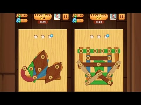 Screw Puzzle: Wood Nut & Bolt - Level 272
