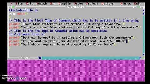 C Programming - 2 types of Comments & NewLine Character