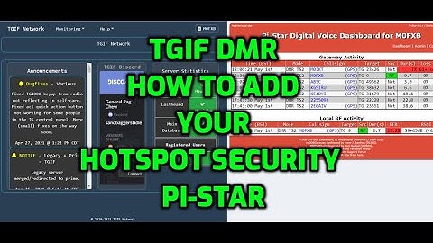 TGIF-DMR-HOW TO ADD YOUR HOTSPOT SECURITY PI-STAR