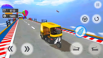 Tuk Tuk Rickshaw Racing Impossible Ramp ~ Android Game Play