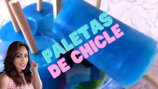 paletas heladas sabor chicle mora azul