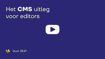 Synigo Tutorial: Het CMS - uitleg voor Editors
