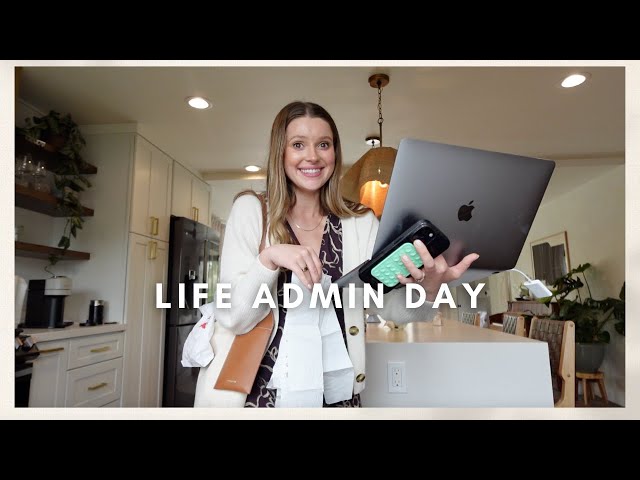 VLOG: life admin day (get organized, re-set, and plan with me!) class=