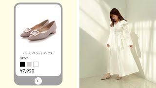 【春夏新作#3】毎年大好評！バックルフラットパンプスIS9747