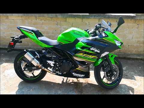 Kawasaki Ninja 400 2018 Original Exhaust Vs Fake Akrapovic Youtube