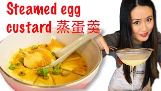 3 ingrendeint Chinese Steamed Egg custard 蒸蛋羹
