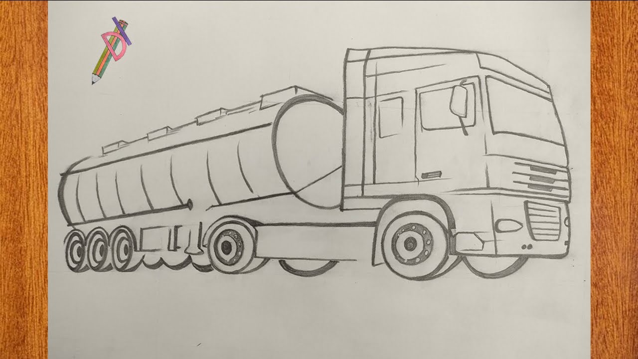 Fuel truck hand drawn outline doodle icon. Tanker truck, gasoline station  and fuel delivery, cistern concept. Vector sketch illustration for print,  web, mobile and infographics on white background. Stock Vector | Adobe