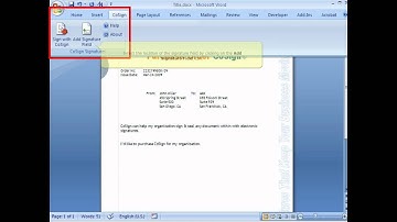 Digital Signatures for Microsoft Office Word 2007