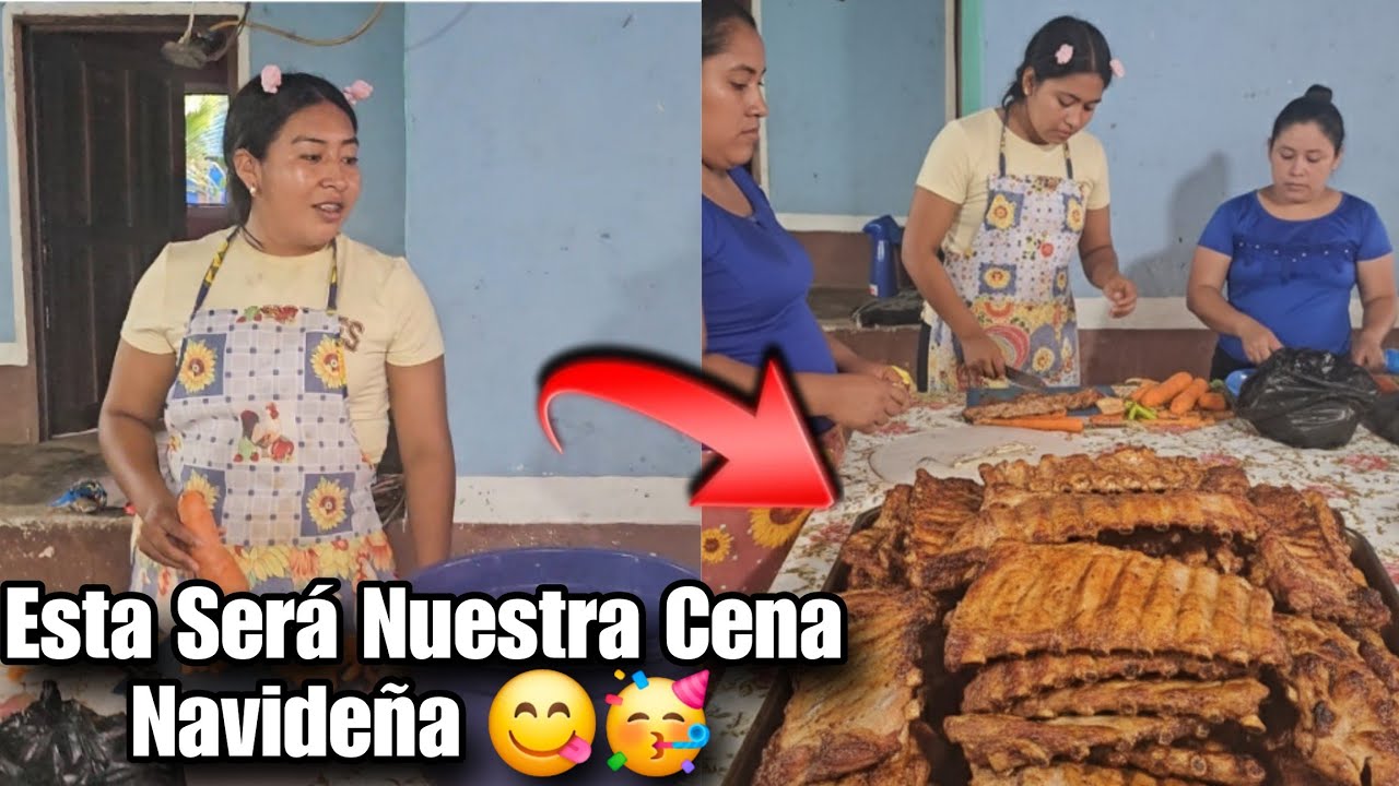 Eliza Horneo Todas Estas Costillas 😋De Cerdo  Para La Cena Navideña 😱