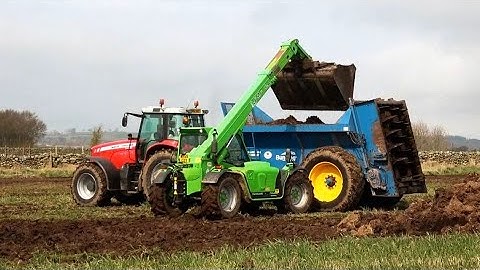 Muck Loading with Merlo and Spreading with Massey and Friends.