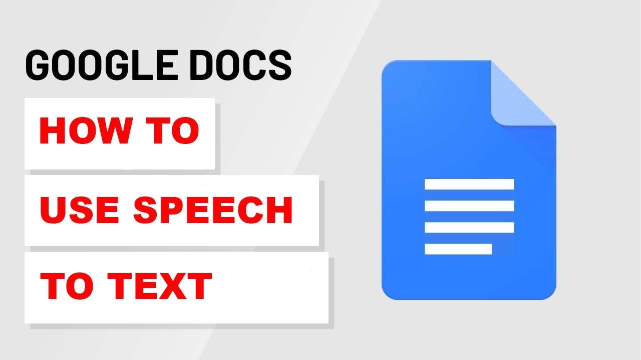 how to get speech to text on google docs