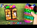 Minecraft in Real Life POV CRAFTING RAINBOW ARMOR in Realistic Minecraft 創世神第一人稱真人版