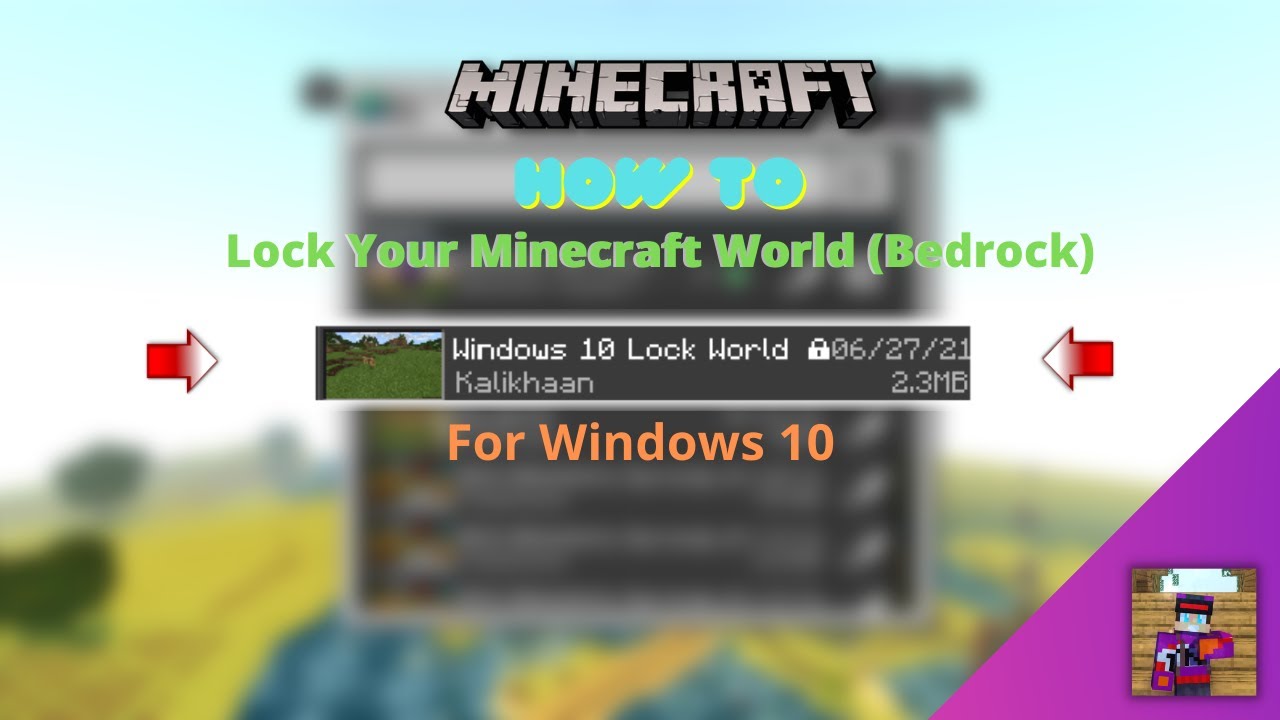 How to lock your Minecraft World | For Windows 10